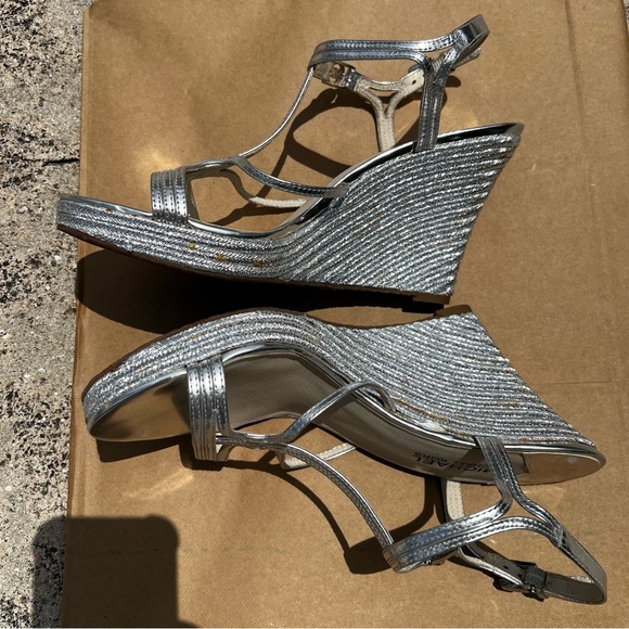 Michael Kors Michael Ankle Strap Platform Wedge Sandals - Picture 6 of 11